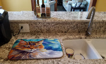 Load image into Gallery viewer, Maine Coon Cat Watching you Dish Drying Mat – Absorbent, Artistic Kitchen Essentials 7421DDM