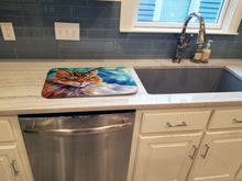 Load image into Gallery viewer, Maine Coon Cat Watching you Dish Drying Mat – Absorbent, Artistic Kitchen Essentials 7421DDM