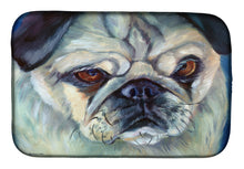 Load image into Gallery viewer, Pug in Thought Dish Drying Mat – Absorbent, Artistic Kitchen Essentials 7422DDM