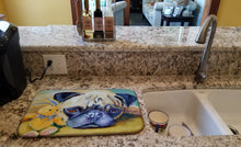 Load image into Gallery viewer, Pug Bunny Rabbit Dish Drying Mat – Absorbent, Artistic Kitchen Essentials 7423DDM