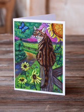 Load image into Gallery viewer, Bengal Cat Greeting Cards -  Blank Note Cards – 8-Pack of Artist-Designed Cards with Envelopes
