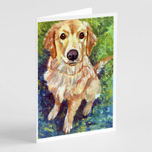 Load image into Gallery viewer, Golden Retriever Patience Greeting Cards -  Blank Note Cards – 8-Pack of Artist-Designed Cards with Envelopes