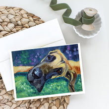 Load image into Gallery viewer, Great Dane Hard Day Greeting Cards -  Blank Note Cards – 8-Pack of Artist-Designed Cards with Envelopes