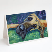 Load image into Gallery viewer, Great Dane Hard Day Greeting Cards -  Blank Note Cards – 8-Pack of Artist-Designed Cards with Envelopes