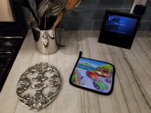 Load image into Gallery viewer, Corgi Hyde Park Pot Holders - Set of 2 Decorative Kitchen Helpers | Made in the USA 7436PTHD
