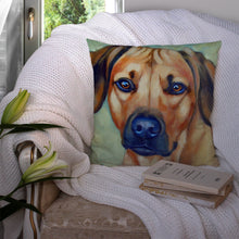 Load image into Gallery viewer, Rhodesian Ridgeback Throw Pillow - 14x14 Decorative Pillow – Art for Your Home &amp; Patio 7437PW1414
