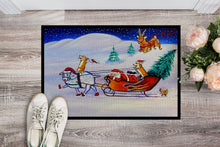 Load image into Gallery viewer, Corgi Highhacked Santa Claus Sleigh Doormat - 24x36 Decorative Floor Mat – Indoor/Outdoor Rug