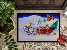 Load image into Gallery viewer, Corgi Highhacked Santa Claus Sleigh Doormat - 24x36 Decorative Floor Mat – Indoor/Outdoor Rug