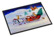 Load image into Gallery viewer, Corgi Highhacked Santa Claus Sleigh Doormat - 24x36 Decorative Floor Mat – Indoor/Outdoor Rug