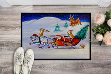 Load image into Gallery viewer, Corgi Highhacked Santa Claus Sleigh Doormat - 18x27 Decorative Floor Mat – Indoor/Outdoor Rug with Artistic Flair 7442MAT