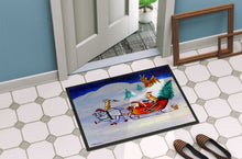 Load image into Gallery viewer, Corgi Highhacked Santa Claus Sleigh Doormat - 18x27 Decorative Floor Mat – Indoor/Outdoor Rug with Artistic Flair 7442MAT