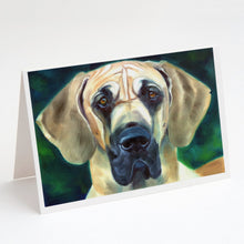 Load image into Gallery viewer, Great Dane Lookin at you Greeting Cards -  Blank Note Cards – 8-Pack of Artist-Designed Cards with Envelopes