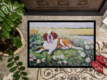 Load image into Gallery viewer, Saint Bernard in Flowers Doormat - 18x27 Decorative Floor Mat – Indoor/Outdoor Rug with Artistic Flair 7446MAT