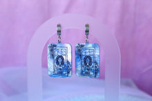 Load image into Gallery viewer, Blue Marble Zodiac Earrings