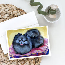 Load image into Gallery viewer, Pomeranian Greeting Cards -  Blank Note Cards – 8-Pack of Artist-Designed Cards with Envelopes