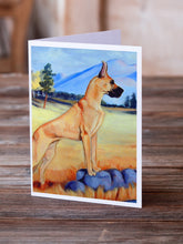 Load image into Gallery viewer, Great Dane  Greeting Cards -  Blank Note Cards – 8-Pack of Artist-Designed Cards with Envelopes
