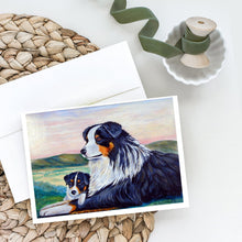 Load image into Gallery viewer, Australian Shepherd Greeting Cards -  Blank Note Cards – 8-Pack of Artist-Designed Cards with Envelopes