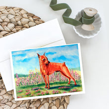 Load image into Gallery viewer, Min Pin Greeting Cards -  Blank Note Cards – 8-Pack of Artist-Designed Cards with Envelopes