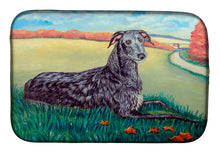 Load image into Gallery viewer, Scottish Deerhound Dish Drying Mat – Absorbent, Artistic Kitchen Essentials 7521DDM
