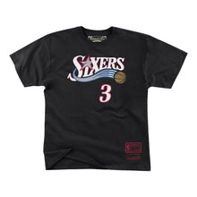Load image into Gallery viewer, Allen Iverson Philadelphia 76ers Mitchell &amp; Ness 1997 Name &amp; Number T-Shirt