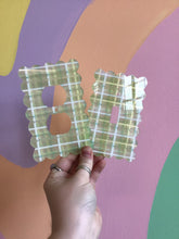Load image into Gallery viewer, Green Metallic Plaid Outlet Covers