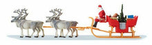Load image into Gallery viewer, Preiser 30399 HO Scale Christmas Sleigh -- Includes Santa, Packages &amp; 4 Reindeer