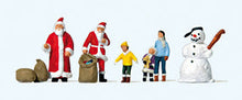 Load image into Gallery viewer, Preiser 79226 N Scale Christmas Figures -- 2 Santas, Children, Snowman