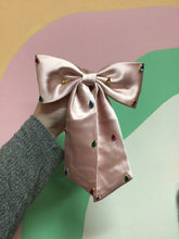 Load image into Gallery viewer, Satin Bejeweled Hair Bow