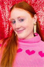 Load image into Gallery viewer, Titanium Heart Fringe Earrings