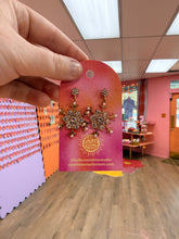 Load image into Gallery viewer, Sparkle Statement Snowflake Earrings