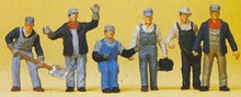 Load image into Gallery viewer, Preiser 10453 HO Scale United States Railroad Transition-Era Train Crew (6)