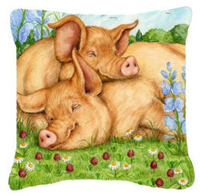 Load image into Gallery viewer, Pigs Tamworths In Clover Canvas Decorative Pillow CDCO0358PW1414