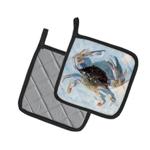 Load image into Gallery viewer, Blue Crab Pot Holders - Set of 2 Decorative Kitchen Helpers | Made in the USA 8011PTHD