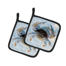 Load image into Gallery viewer, Blue Crab Pot Holders - Set of 2 Decorative Kitchen Helpers | Made in the USA 8011PTHD
