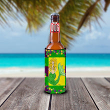 Load image into Gallery viewer, Mardi Gras Mermaid Slim Can Hugger – Fun &amp; Functional Drink Coolers 8036MUK