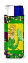 Load image into Gallery viewer, Mardi Gras Mermaid Slim Can Hugger – Fun &amp; Functional Drink Coolers 8036MUK
