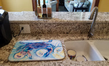 Load image into Gallery viewer, Crab   Dish Drying Mat – Absorbent, Artistic Kitchen Essentials 8042DDM