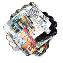 Load image into Gallery viewer, Fruit Stand Coasters - Set of 4 Lightweight Foam, Absorbent Drink Coasters
