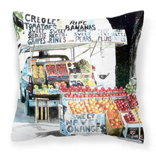 Load image into Gallery viewer, Fruit Stand Throw Pillow - 14x14 Decorative Pillow – Art for Your Home &amp; Patio 8054PW1414