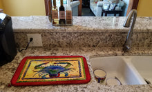 Load image into Gallery viewer, Crab Dish Drying Mat – Absorbent, Artistic Kitchen Essentials 8056DDM