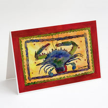 Load image into Gallery viewer, Female Blue Crab Greeting Cards -  Blank Note Cards – 8-Pack of Artist-Designed Cards with Envelopes