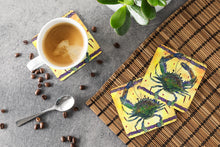Load image into Gallery viewer, Crab Coasters - Set of 4 Lightweight Foam, Absorbent Drink Coasters