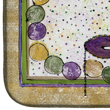 Load image into Gallery viewer, Mardi Gras Beads Dish Drying Mat – Absorbent, Artistic Kitchen Essentials 8059DDM