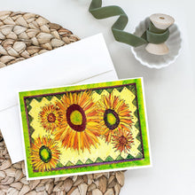 Load image into Gallery viewer, Flower - Sunflower Greeting Cards -  Blank Note Cards – 8-Pack of Artist-Designed Cards with Envelopes