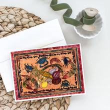 Load image into Gallery viewer, Crab Boil  Maroon Greeting Cards -  Blank Note Cards – 8-Pack of Artist-Designed Cards with Envelopes