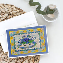 Load image into Gallery viewer, Crab Harlequin Greeting Cards -  Blank Note Cards – 8-Pack of Artist-Designed Cards with Envelopes