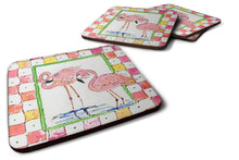 Load image into Gallery viewer, Bird - Flamingo Coasters - Set of 4 Lightweight Foam, Absorbent Drink Coasters