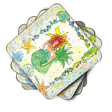 Load image into Gallery viewer, Mermaid Coasters - Set of 4 Lightweight Foam, Absorbent Drink Coasters