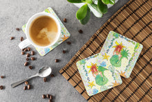 Load image into Gallery viewer, Mermaid Coasters - Set of 4 Lightweight Foam, Absorbent Drink Coasters