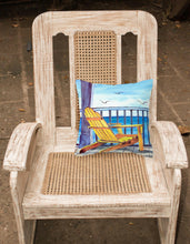 Load image into Gallery viewer, Yellow Adirondack Chair Throw Pillow - 14x14 Decorative Pillow – Art for Your Home &amp; Patio 8085-1PW1414